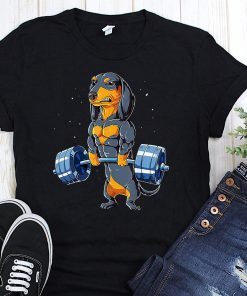 Dachshund weightlifting shirt