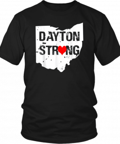 Dayton Ohio State Dayton Strong Love Heart Map T-Shirt