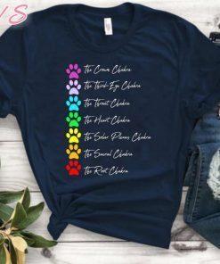 Dog Paw 7 Chakra Meditation shirt
