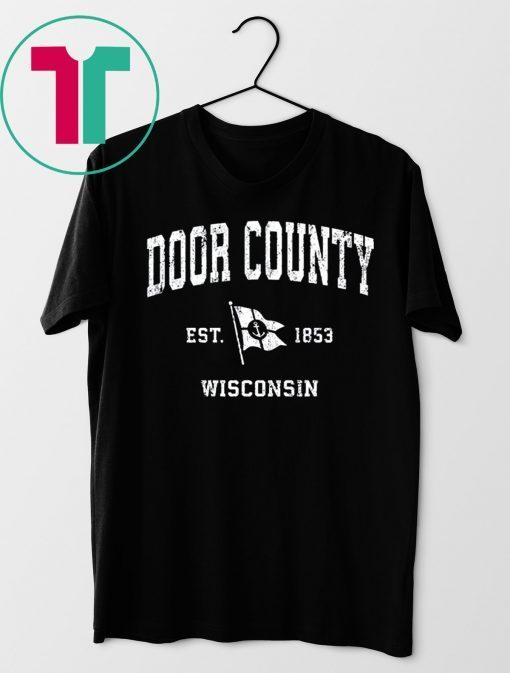 Door County est 1853 Wisconsin Sailboat Shirt