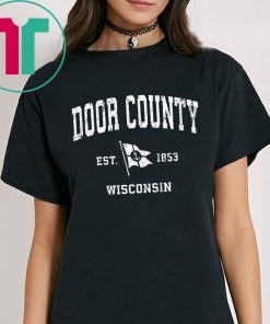 Door County est 1853 Wisconsin Sailboat Shirt