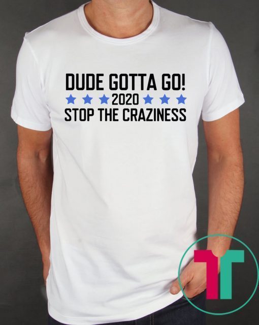 Dude Gotta Go Stop The Craziness 2020 T-Shirt
