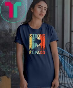 EL Paso Strong City Texas Map Vintage T-shirt T-Shirt
