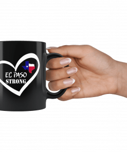 El Paso Strong Texas Flag Love Heart Mug