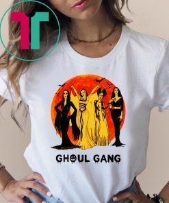 Elvira, Morticia, Lily, Bride Ghoul Gang Halloween T-Shirt