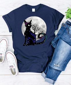 Halloween Cat Scary Black Cat Gothic Looking Halloween T-Shirt