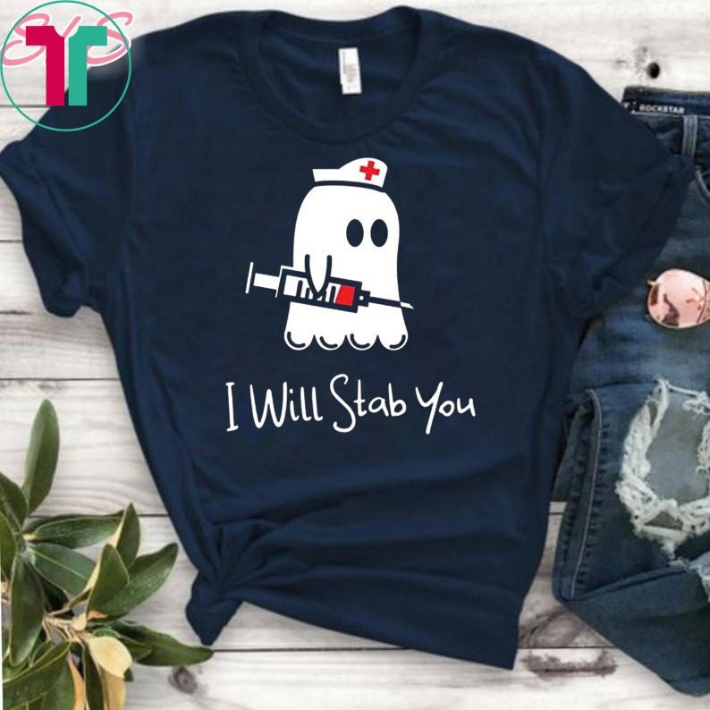 Halloween boo I will stab you nurse shirt