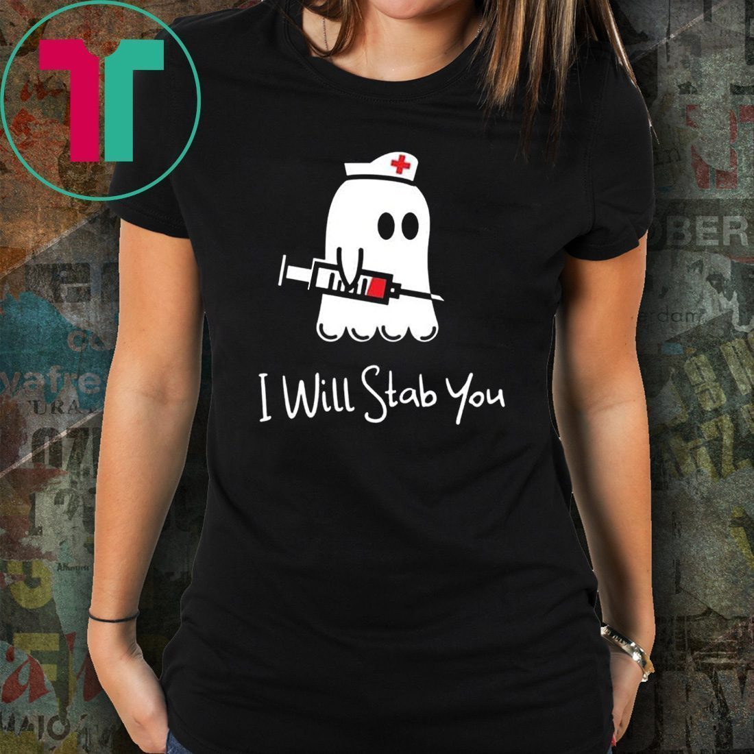 Halloween boo I will stab you nurse shirt
