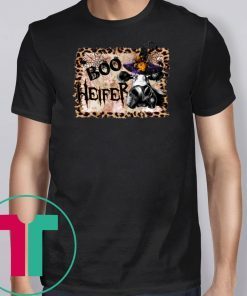 Halloween boo heifer leopard shirt