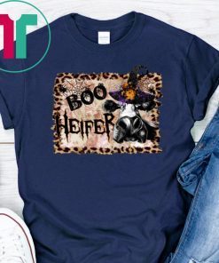 Halloween boo heifer leopard shirt
