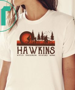 Hawkins waffles demogorgons adventures indiana stranger things shirt