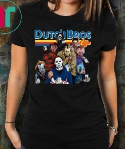 Horror Characters Dutch Bros Coffee T-Shirt