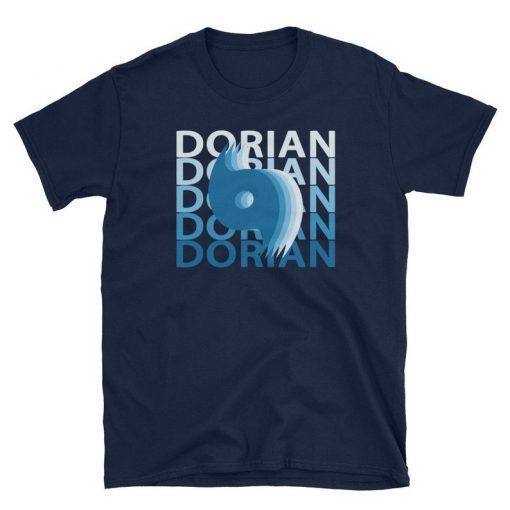Hurricane Dorian Short Sleeve Unisex T Shirt Florida 2019 Blue Repeat