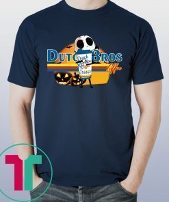 Jack Skellington Hug Dutch Bros Coffee Halloween Shirt
