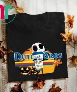 Jack Skellington Hug Dutch Bros Coffee Halloween Shirt