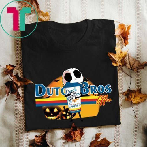 Jack Skellington Hug Dutch Bros Coffee Halloween Shirt