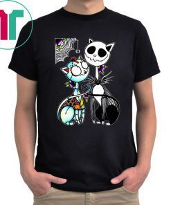 Jack Skellington and Sally Cat Halloween Shirt