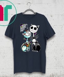 Jack Skellington and Sally Cat Halloween Shirt