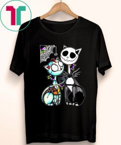 Jack Skellington and Sally Cat Halloween Shirt