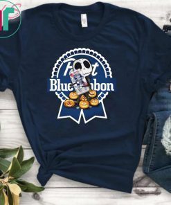 Jack skellington hug pabst blue ribbon pumpkin shirt
