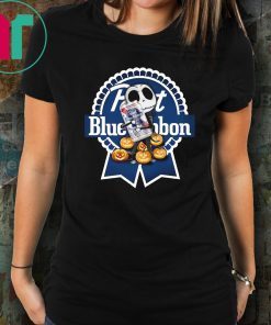 Jack skellington hug pabst blue ribbon pumpkin shirt