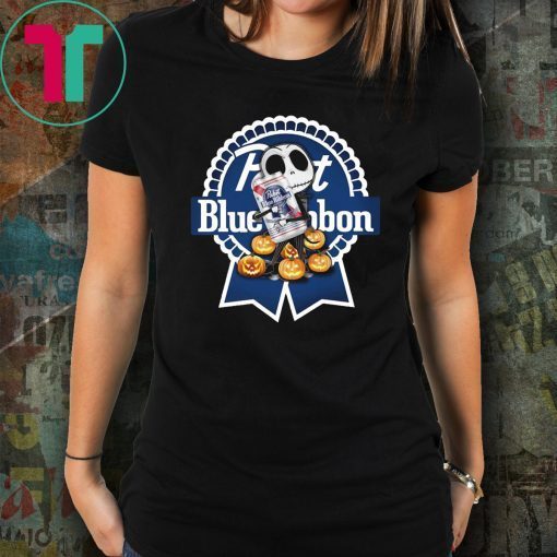 Jack skellington hug pabst blue ribbon pumpkin shirt