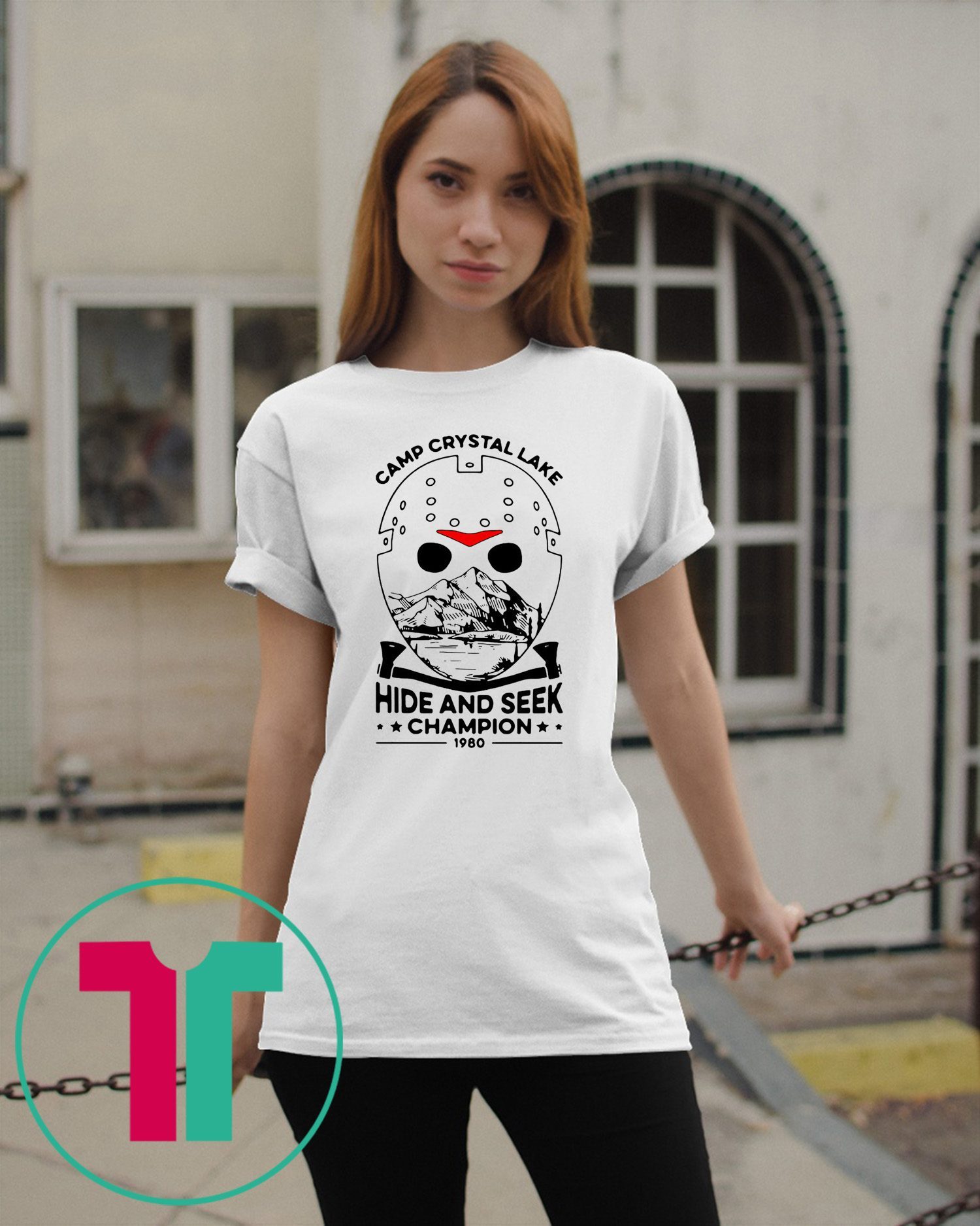 Jason voorhees camp crystal lake hide and seek champion 1980 shirt