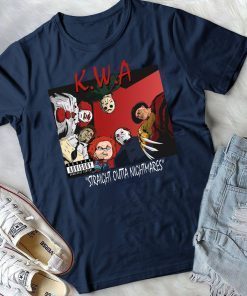 KWA horror characters straight outta nightmares halloween shirt
