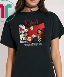KWA horror characters straight outta nightmares halloween shirt