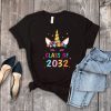 Kid Unicorn First Day Of School Class Of 2032 Grow With Me T-Shirt