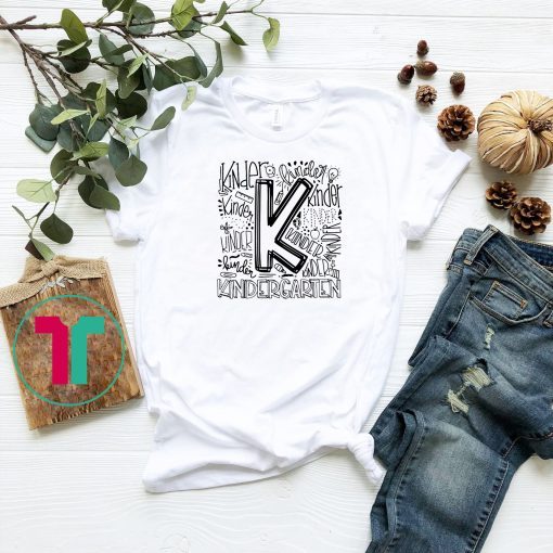 Kindergarten typography back to school shirt