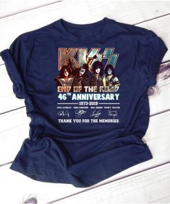 Kiss end of the road 46th anniversary 1973-2019 signatures thank you for the memories shirtKiss end of the road 46th anniversary 1973-2019 signatures thank you for the memories shirt