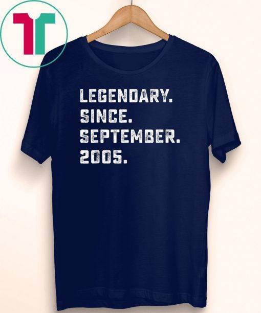 Legendary Since September 2005 Birthday Gift For 14 Yrs Old T-Shirt