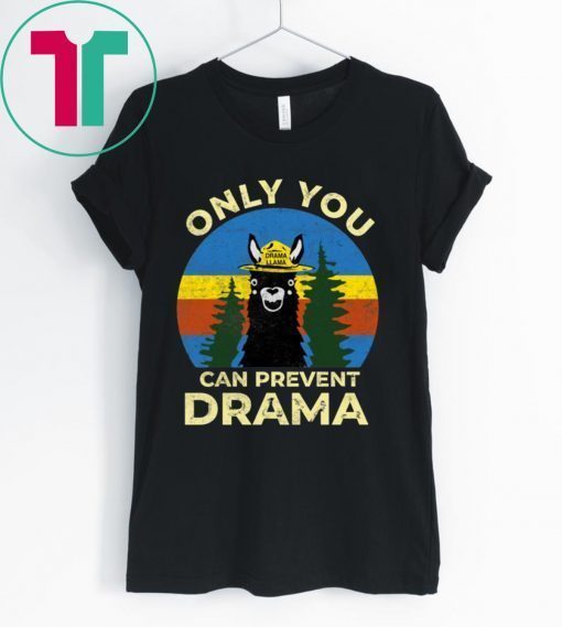 Llama Camping Only You Can Prevent Drama T-Shirt