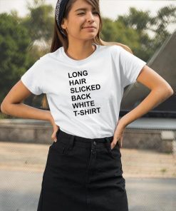Long Hair Slicked Back White T-Shirt