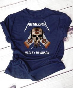 Metallic harley-davidson motorcycles shirt