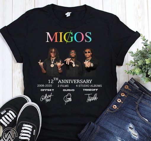 Migos 12th anniversary signatures shirt