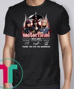 Motorhead 1975-2015 signatures thank you for the memories shirt