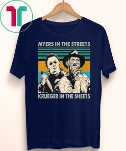 Myers In The Streets Krueger In The Sheets Halloween T-Shirt