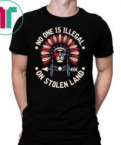 No One Is Illegal On Stolen Land Indigenous Immigrant T-Shirt