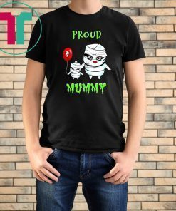 Proud Mummy Mom With Kid Halloween T-Shirt