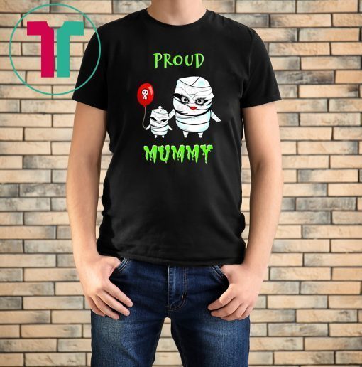 Proud Mummy Mom With Kid Halloween T-Shirt