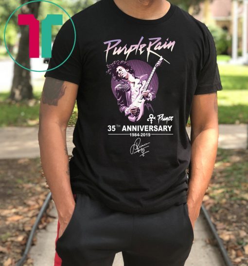 Purple rain 35th anniversary 1984-2019 signature shirt