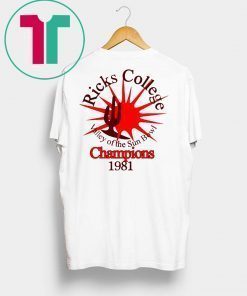 Ricks College Valley Of The Sun Blowl Champions 1981 T-Shirt