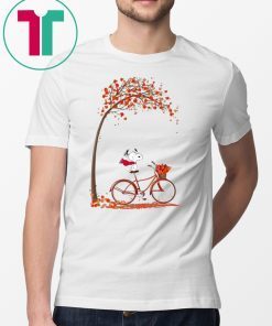 Snoopy Riding A Bicycle Hello Autumn Shirt