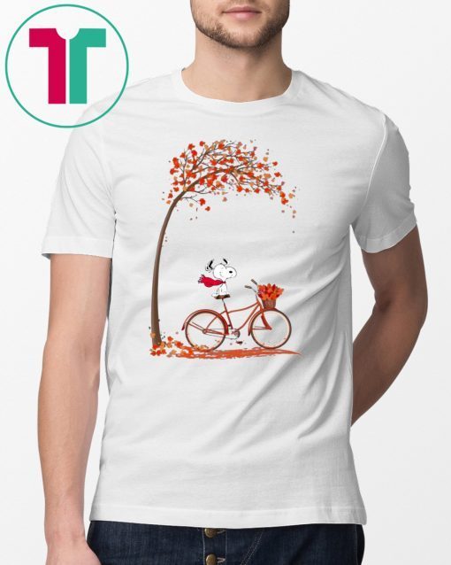 Snoopy Riding A Bicycle Hello Autumn Shirt