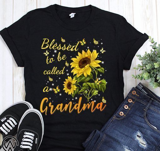 Sunflower blessed to be called a grandma shirt 1