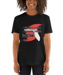 Survived Hurricane DORIAN 2019 Shirt - Florida Storm Rain Lightning Tornado Survival Tee - Short-Sleeve Unisex T-Shirt
