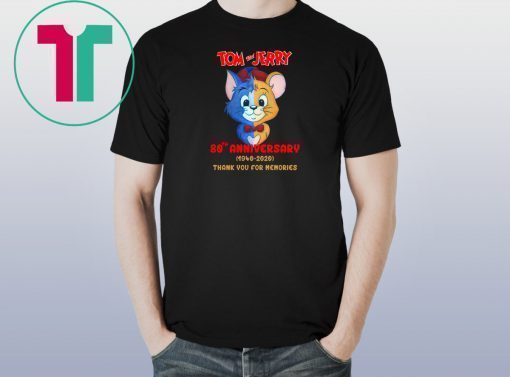 Tom and jerry 80th anniversary 1940-2020 thank you for the memories shirt