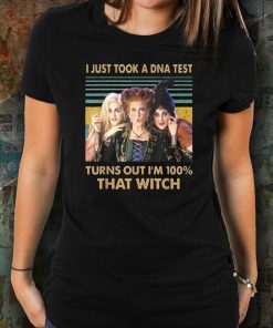 Vintage I just took a dna test turns out I’m 100% that witch hocus pocus shirt